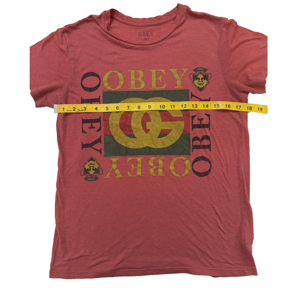 Obey Shirt Mens Small OBEY Interlock Gucci Parody Streetwear Skate Urban - Picture 4 of 6